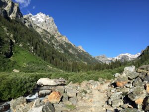 The trail in Cascade Canyon.