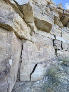 Petroglyph carved by ancestors of the Tukudika band of the Shoshone